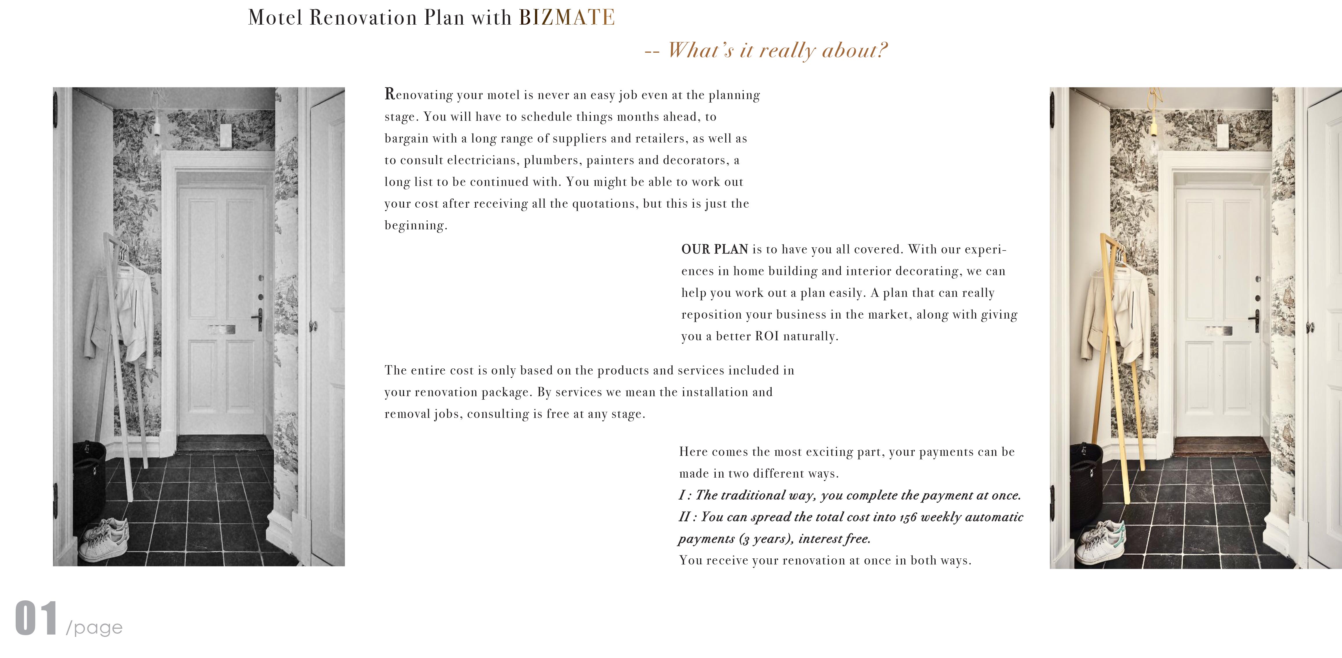 Bizmate-Motel Renovation Plan